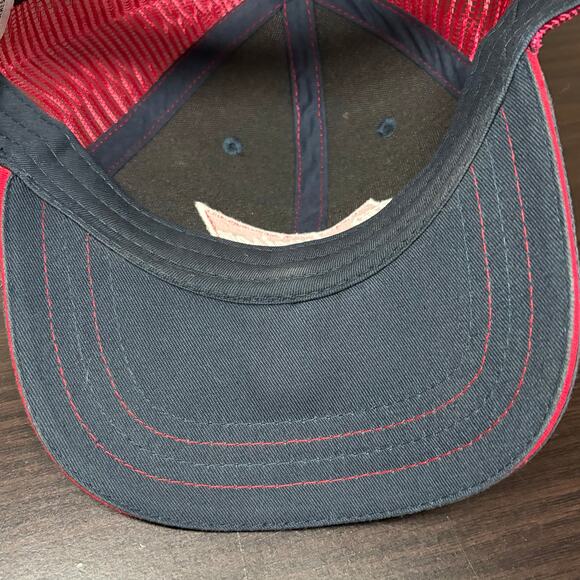 Budweiser Snapback Trucker Hat Embroidered H3 Headwear OS Blue Red Logo - Picture 6 of 6